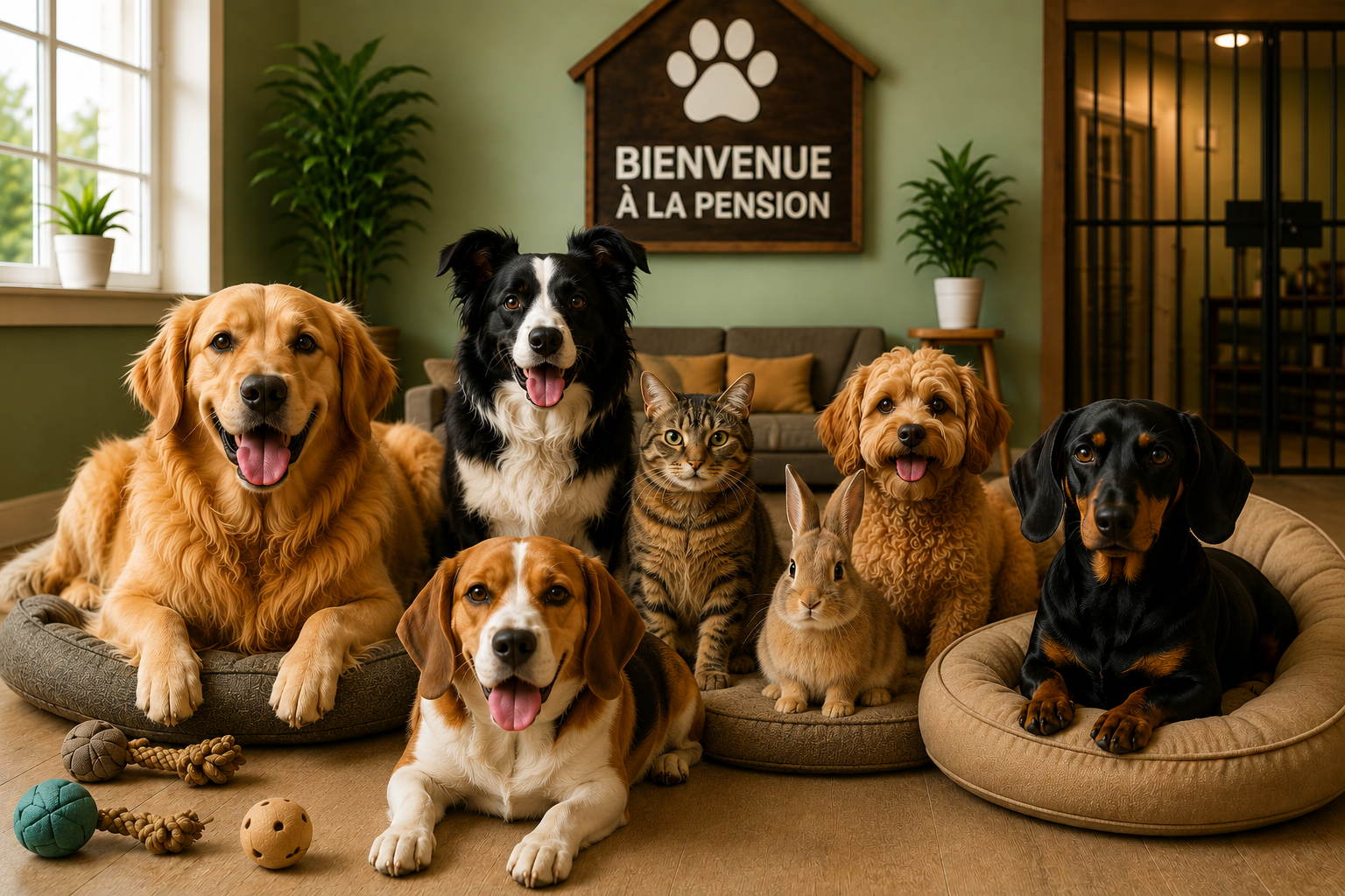 Plusieurs chiens accueillis dans une structure d'accueil